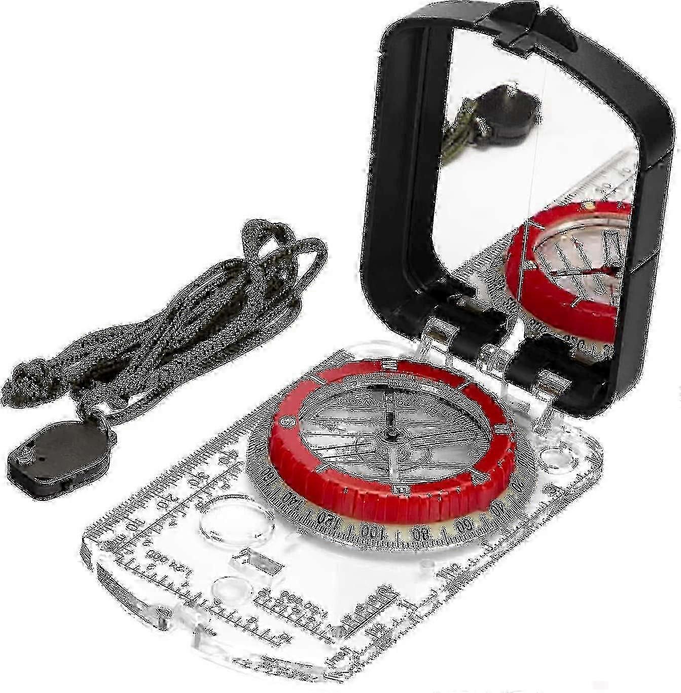 Orienteering Map Compass -sighting Mirror Compass with Adjustable Declination,clinometer and Led Lig