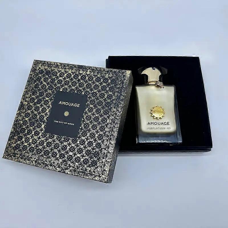 Amouage Jubilation 40 Unisex Eau de Parfum - Ylellinen kulta - Sävyinen pullo koristeellisilla yksityiskohdilla, huokuu kuninkaallista ja monimutkaista tuoksua