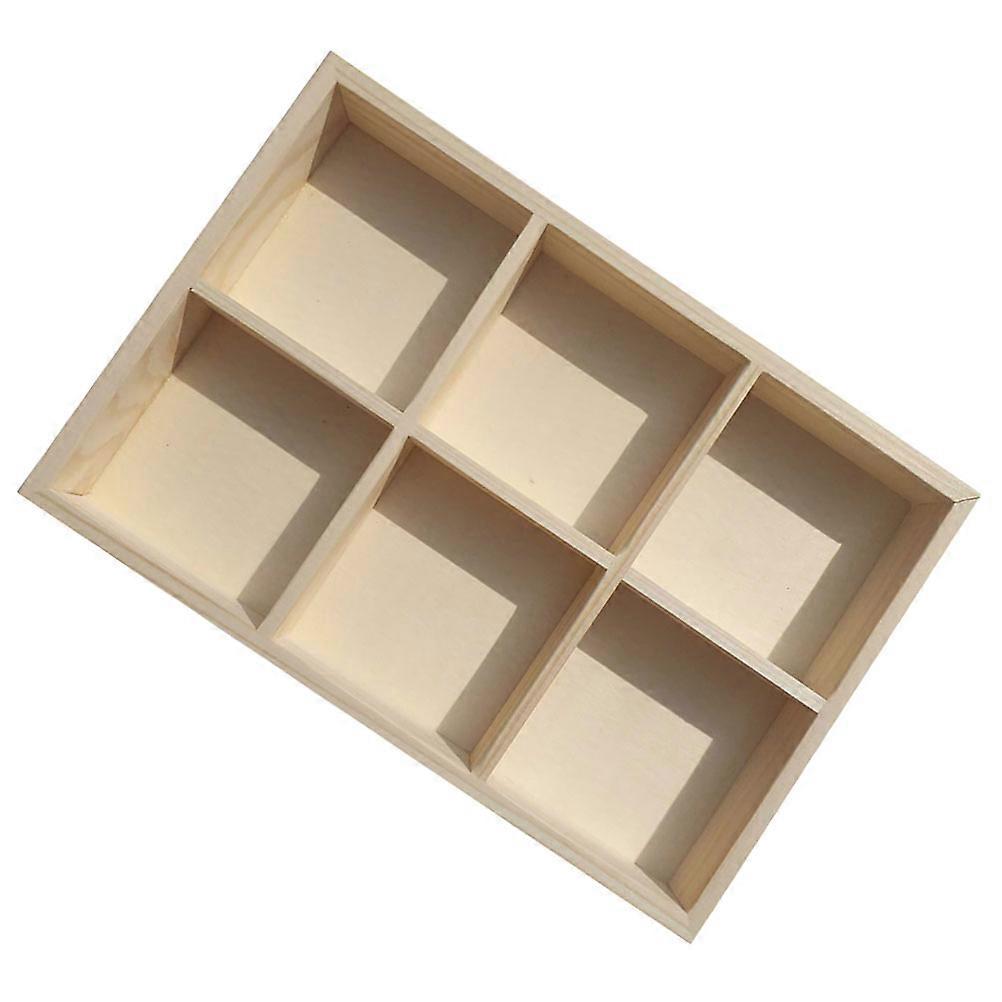 Wood Storage Box for Storage Use with Compartments 4Pcs Drawer Organizer