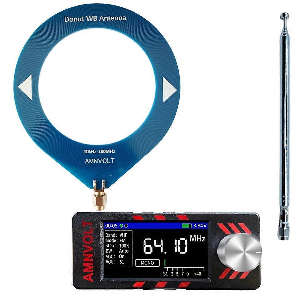 AMNVOLT SI4732 V3 Mini Radio Receiver AM FM HF SW MW VHF Radio with Antenna DSP Radio Built-in Headphone Amplifier