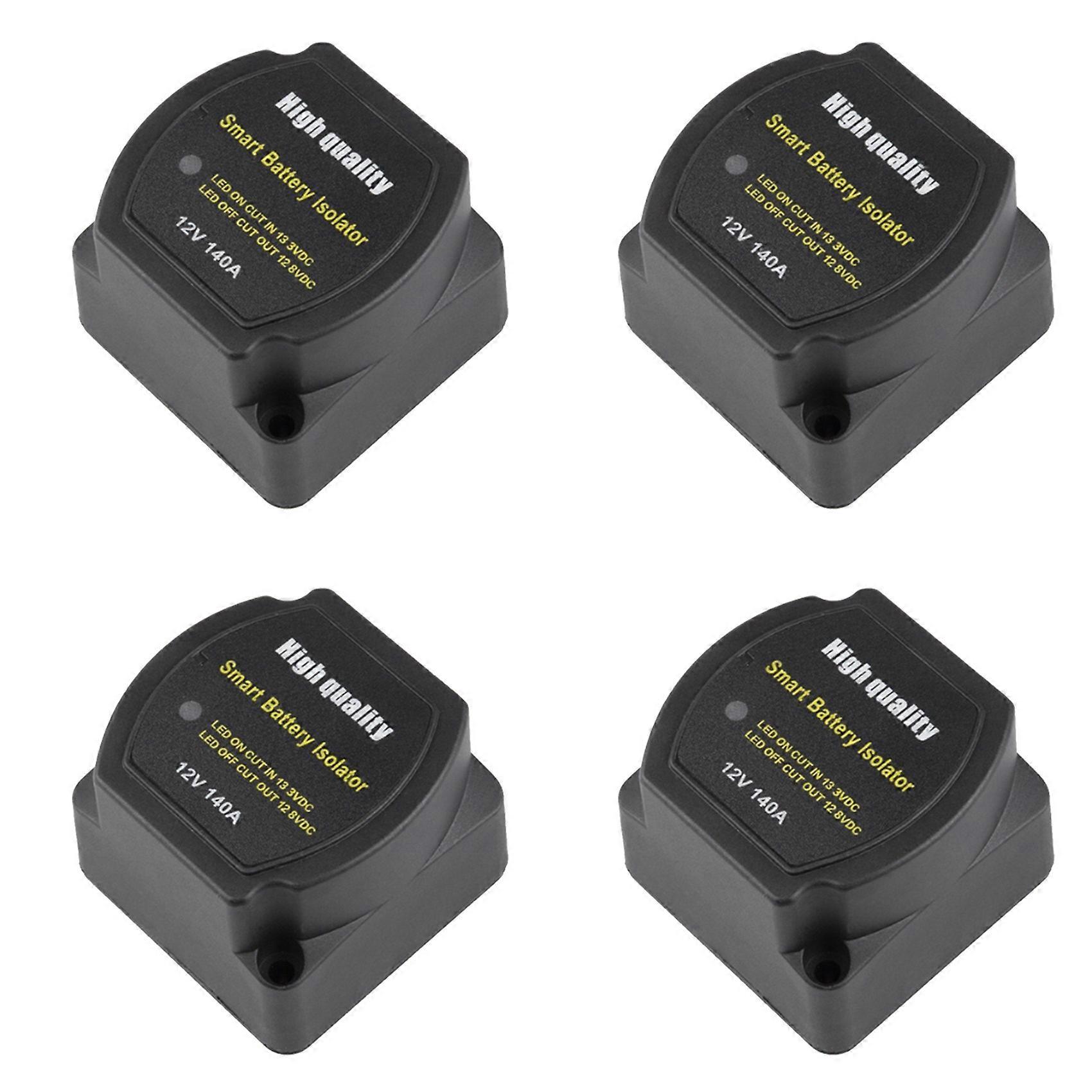 4X Dual Battery Smart Isolator 12V 140A Voltage Sensitive Split Charge Relay VSR Car Accessories Relay VSR for Campers
