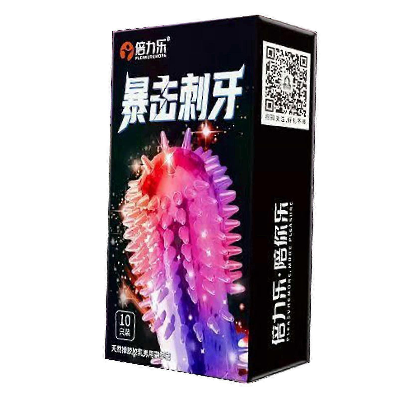 10pcs Large Particle Latex Condoms for Enhanced Stimulation and Extra Strength