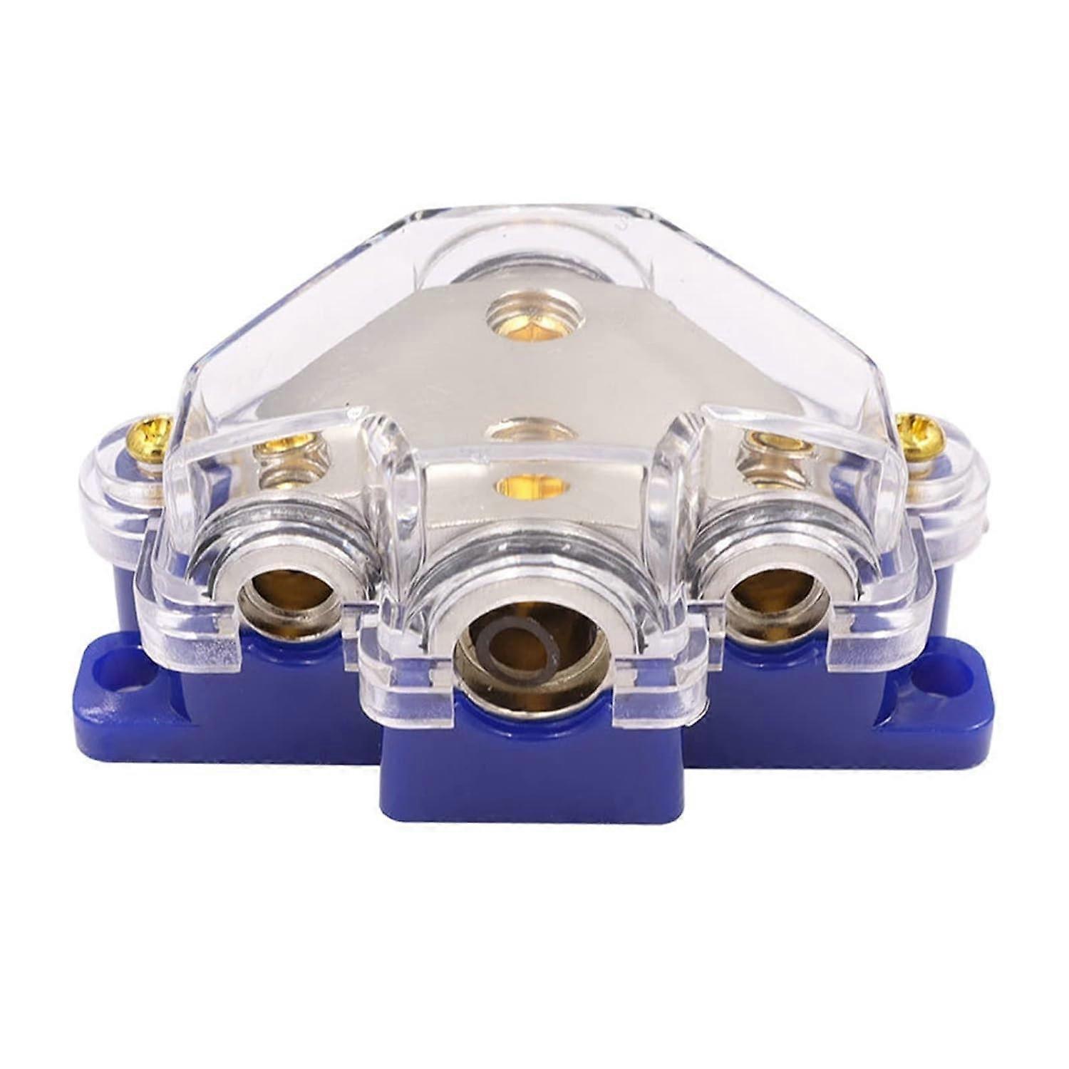 Car Audio Distribution Block 3 Way 04 Gauge In 410 Gauge Out Multiple Amplifier Power Connector