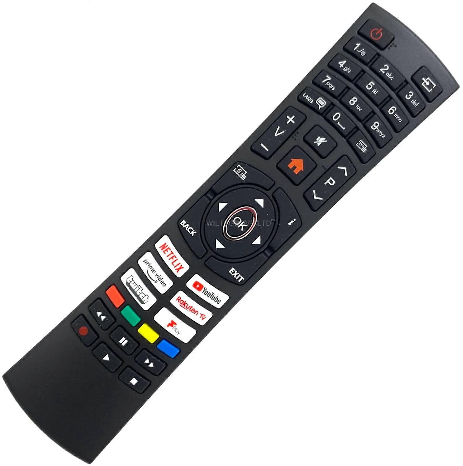 Replacement Remote Control for Bush DLED49FHDS 49 Inch Smart Full HD LED TV, Universal Compatibility, Easy Setup