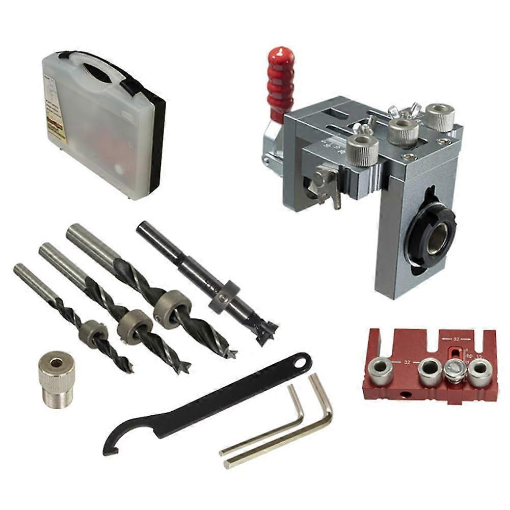Woodworking Drill Guide Dowelling Jig Kit with Adjustable Angle and Precision Hole Alignment