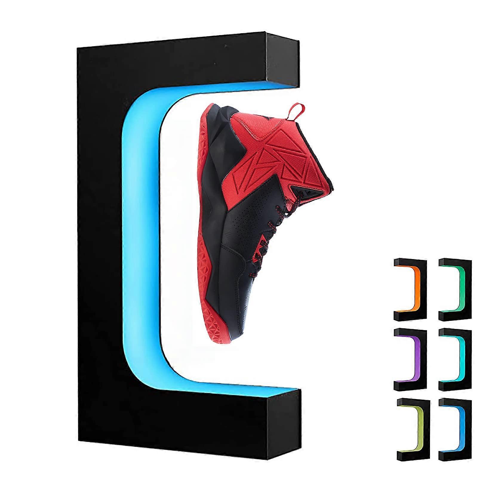 Floating Shoe Display with Magnetic Levitation, 360° Rotation and 16Color LED Sneaker Stand