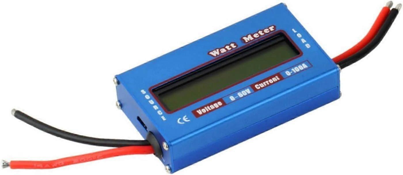 RC Watt Meter 60V 100A DC Power Analyzer with LCD Display for Voltage Current Power Tracking