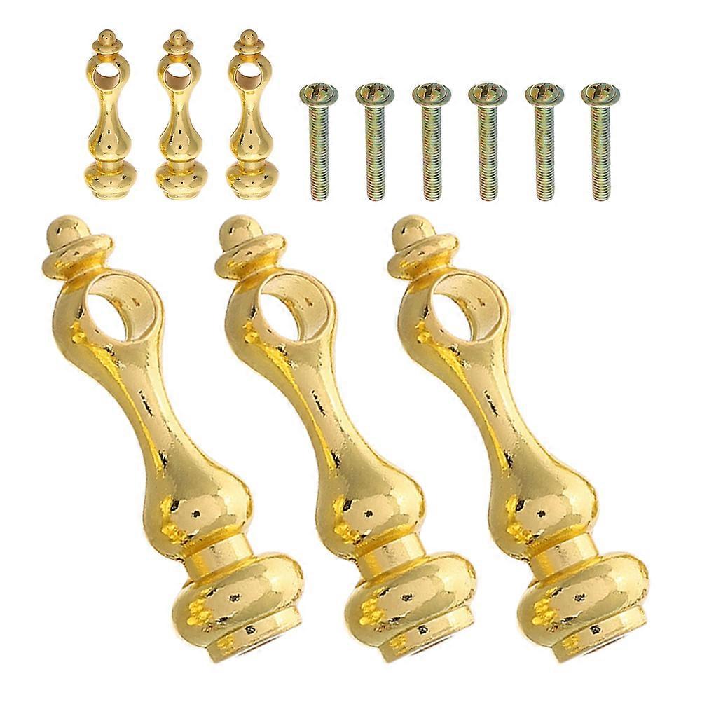 Golden Iron Metal Post End Cap Railing Connectors for Fixing Use 1Set