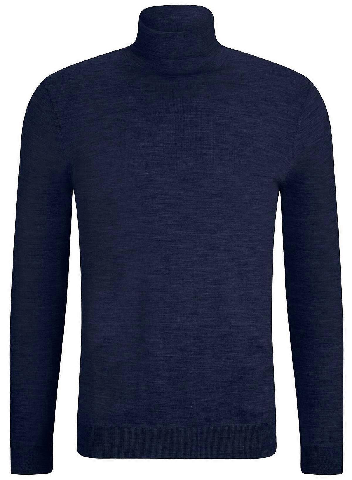 Falke Merino Ultra-Fine Roll Neck Sweater - Space Blue