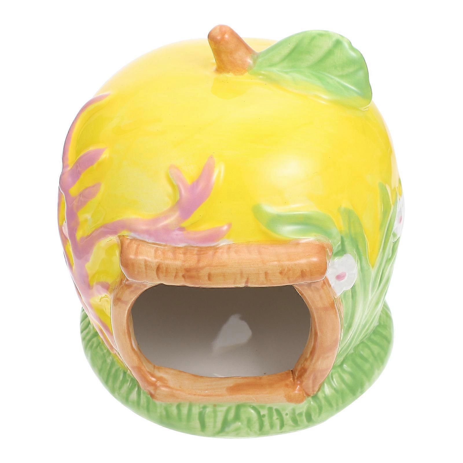 Cartoon Shaped Ceramic Hamster Hideout for Pet Use Cooling House