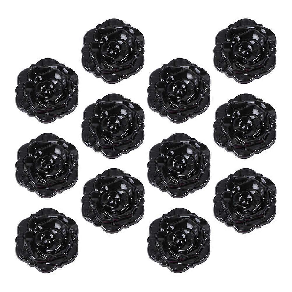 Compact Mirror Double-Side Makeup Mirror for Travel Use 12Pcs Black