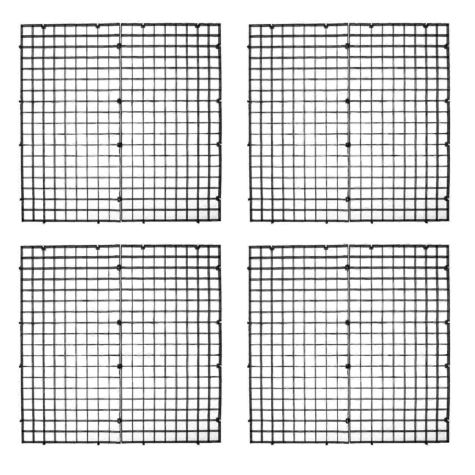 Aquarium Divider Tray for Fish Tank with 10Pcs Black Plastic Grid Separators