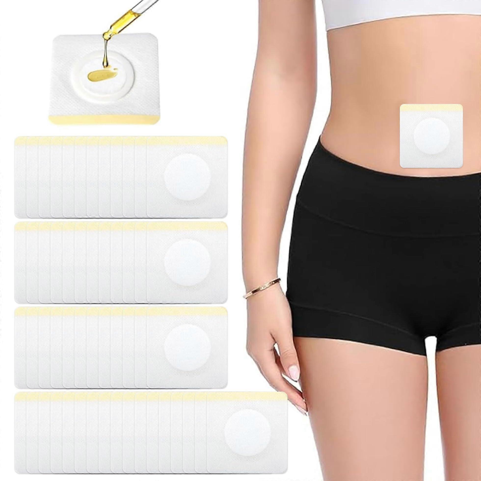 50Pcs Castor Oil Belly Button Patch with Breathable Cotton and Waterproof Leakproof Backing