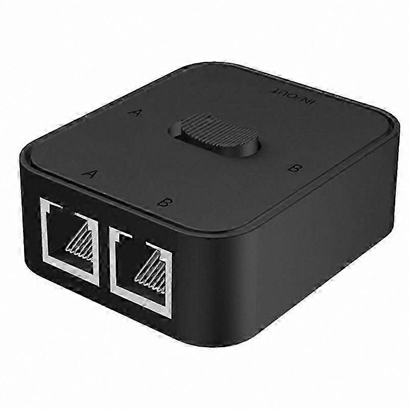 2-Port Gigabit Ethernet Switch with RJ45 Splitter and Cable Extender for External Networking Solutions