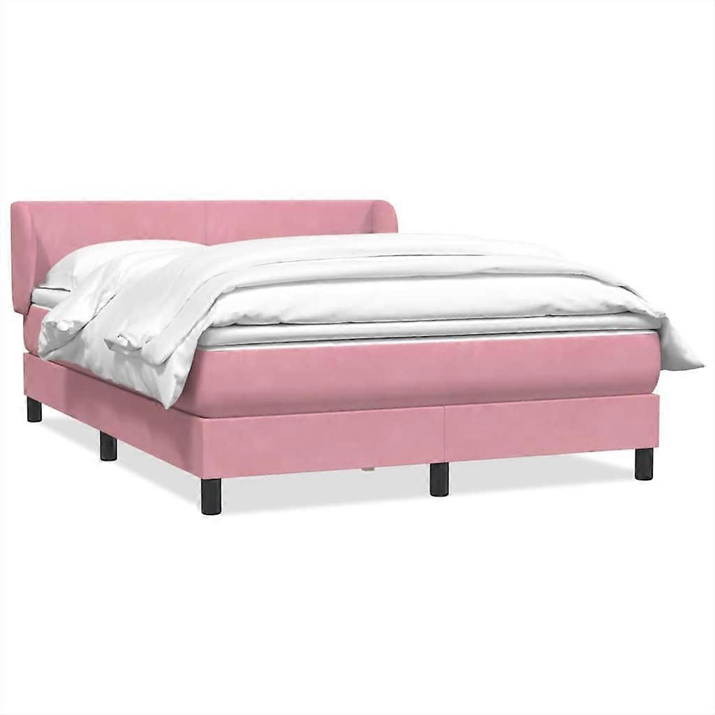 Boxspringbett mit Matratze Rosa 160x210 cm Samt