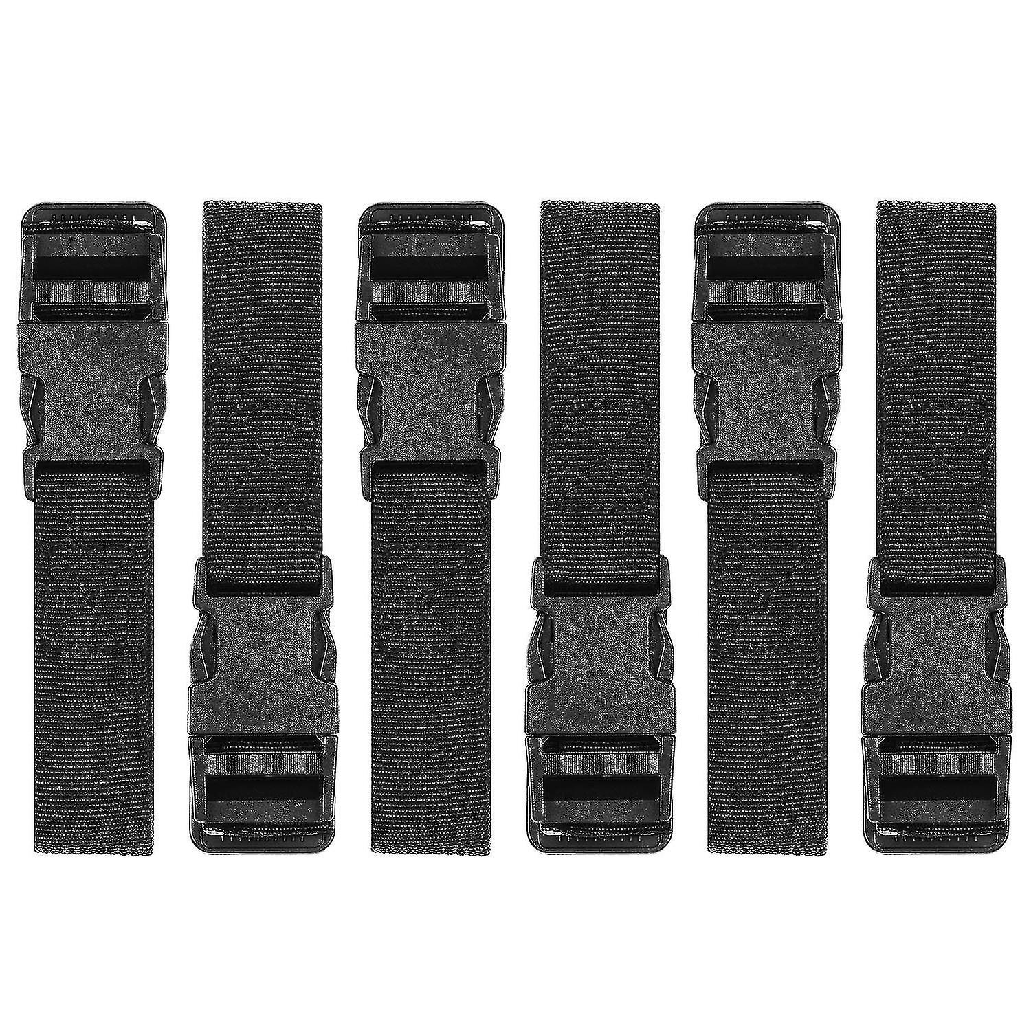 6 Pak bagage nylonstropper med quick release spænde utility stropper til rejser