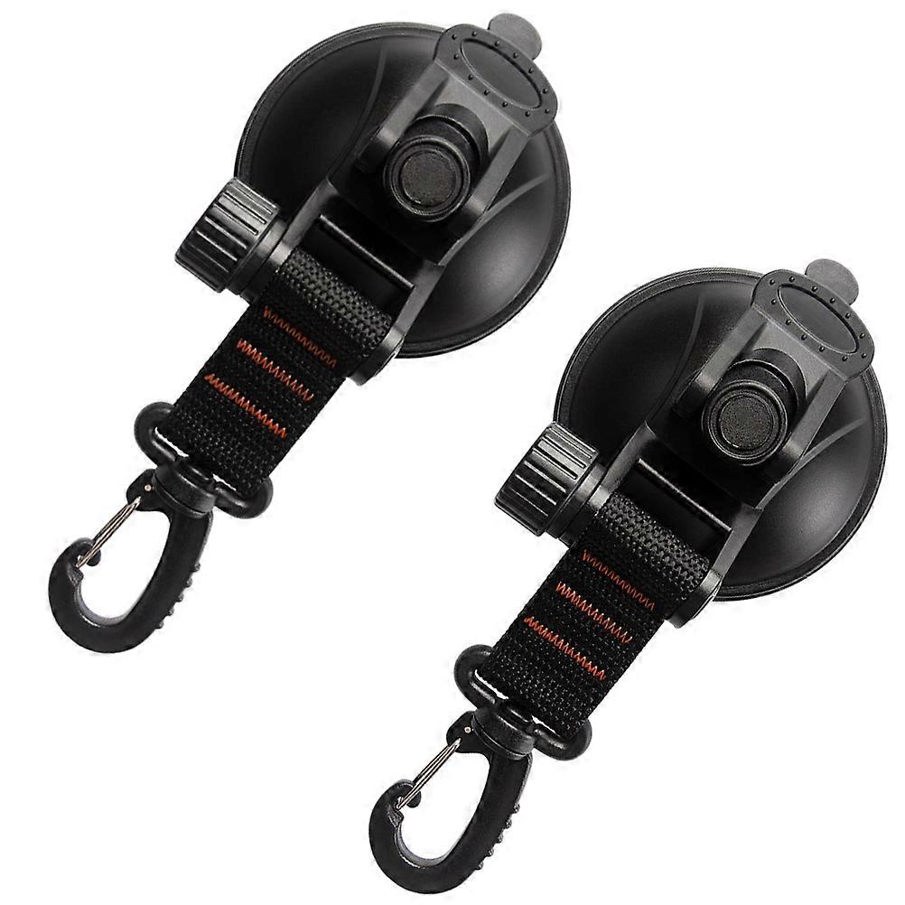 Orange Portable Suction Hooks Fixing Hooks for Outdoor Use 2Pcs