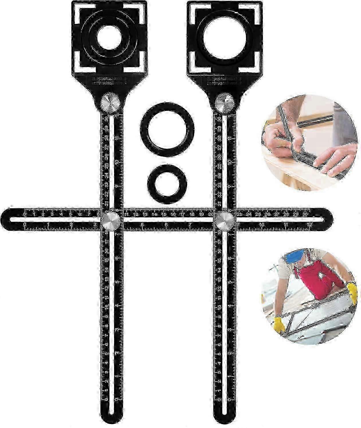 2026 Suitable Double-head ceramic tile opening multi-angle locator for tiling