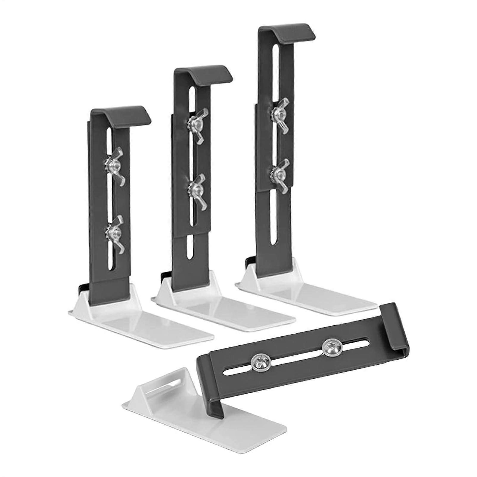 Adjustable Railing Planter Brackets Set of 4, RustResistant Stainless Steel Window Box Holders