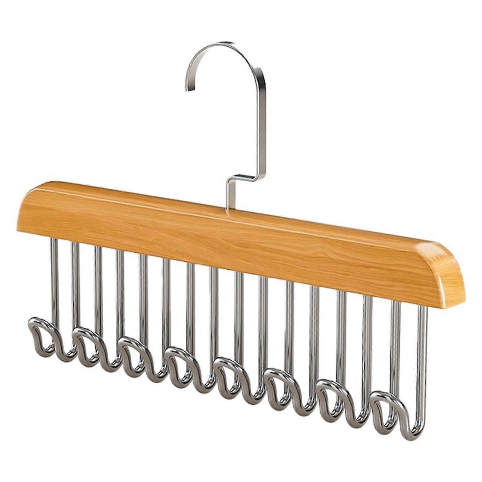 Clothes Hanger with 360 Degree Rotating Multi Hook for Space Saving Convenient Storage