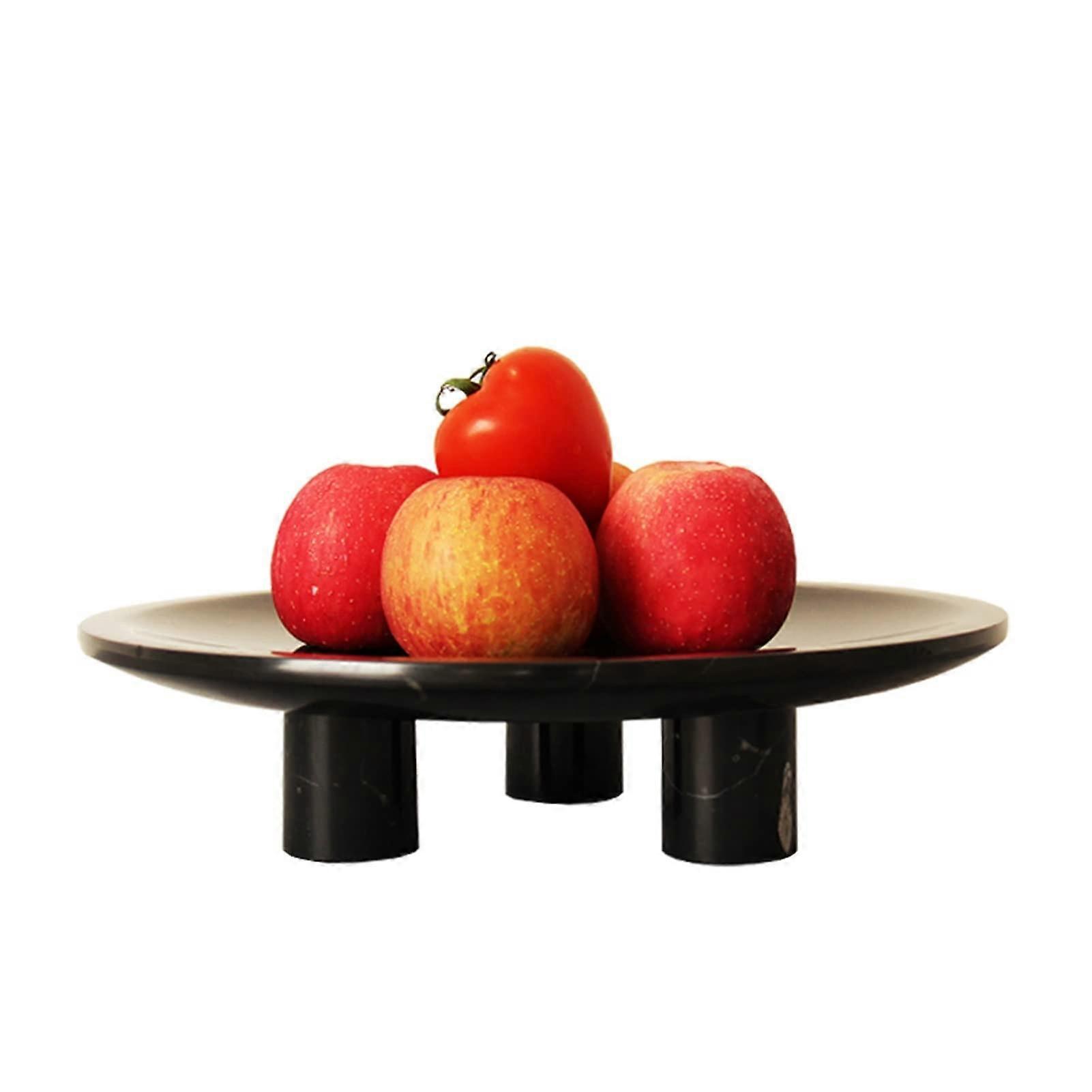 Fruit Serving Tray with Ceramic Bowls, MultiCompartment Fruit Basket Stand for Kitchen Desserts