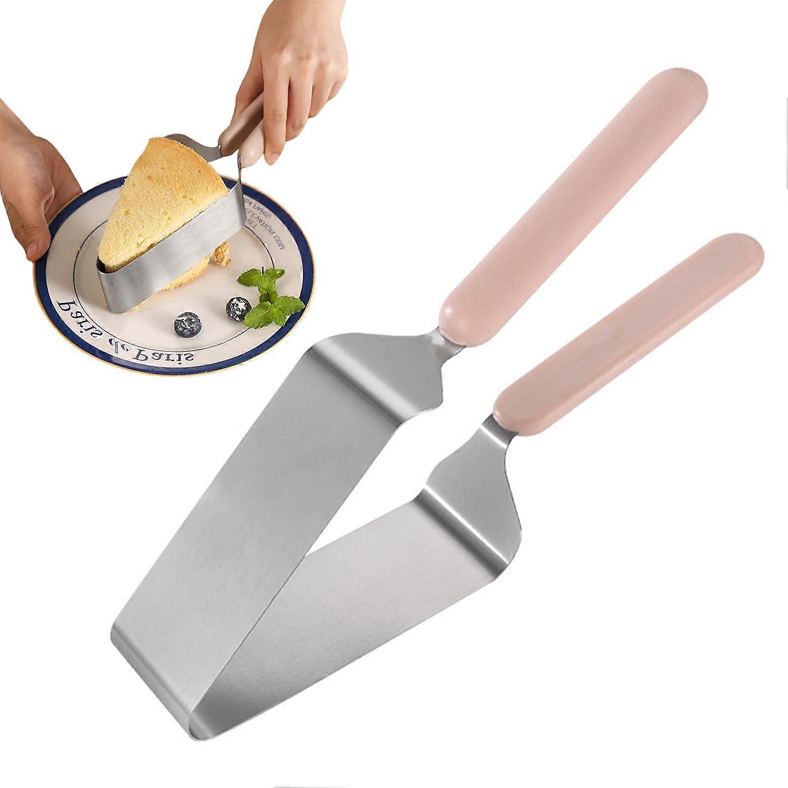 Adjustable Stainless Steel Cake Slicer and Server with Double Handle for Desserts Pizza Bread