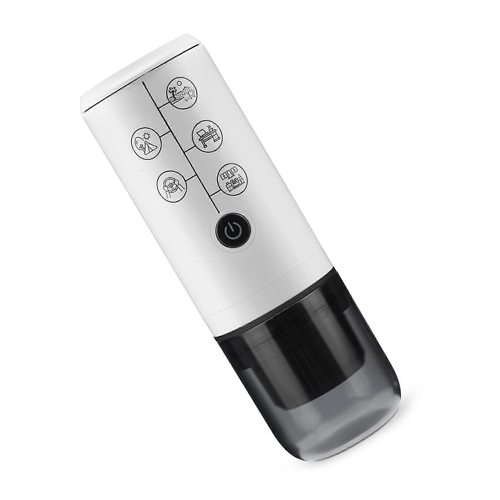 Rechargeable Coffee Maker with Fast Charging Foldable Design for Travel Espresso Brewing White