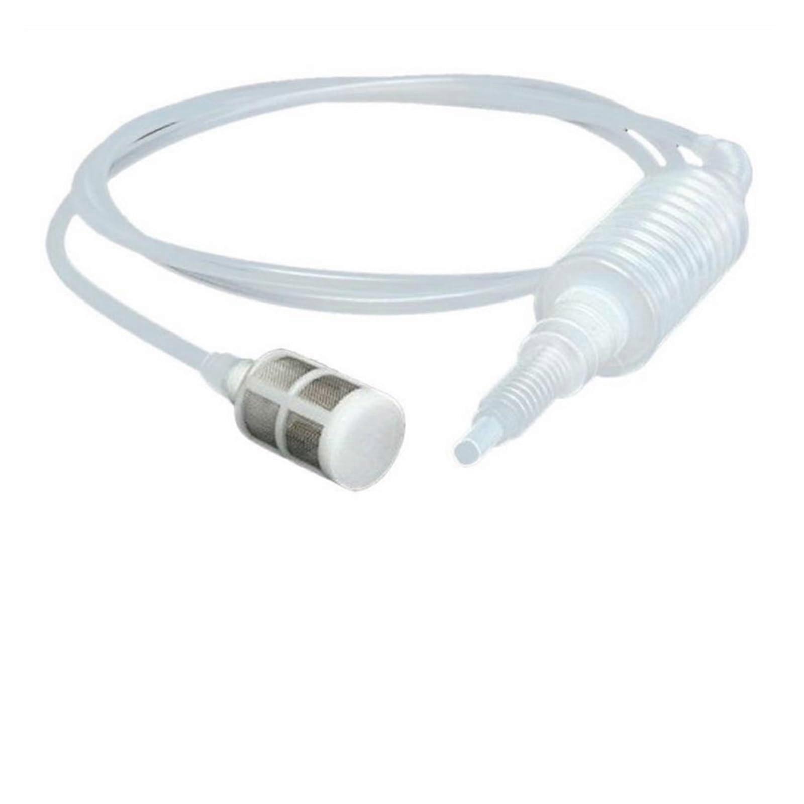 Beer Siphon Pump with Valve, Durable Flexible Plastic Homebrew Transfer Hose 2m for Fermentation