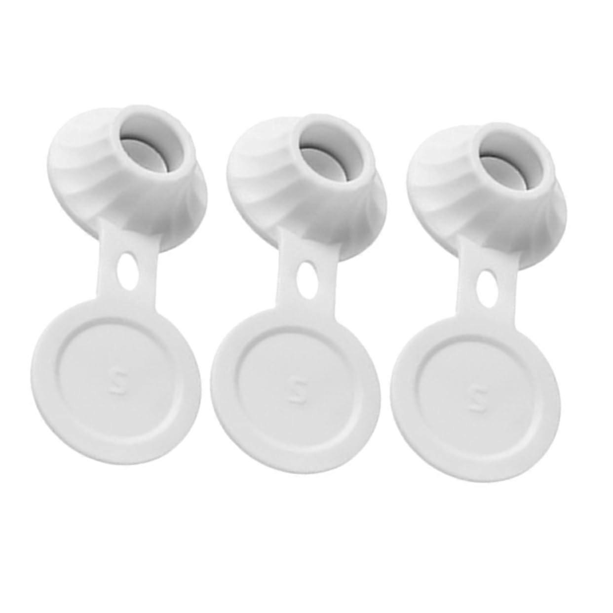 3pcs Leakproof Shampoo Dispenser Caps Replacement for Inverted Lotion Bottles White