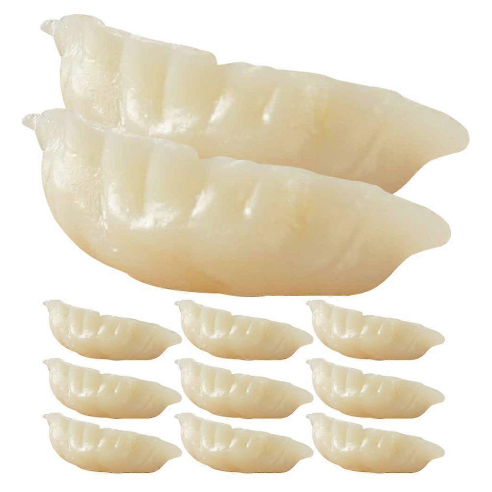 12Pcs Simulation Mini Dumplings Artificial Dumpling Model Fake Dumpling Props