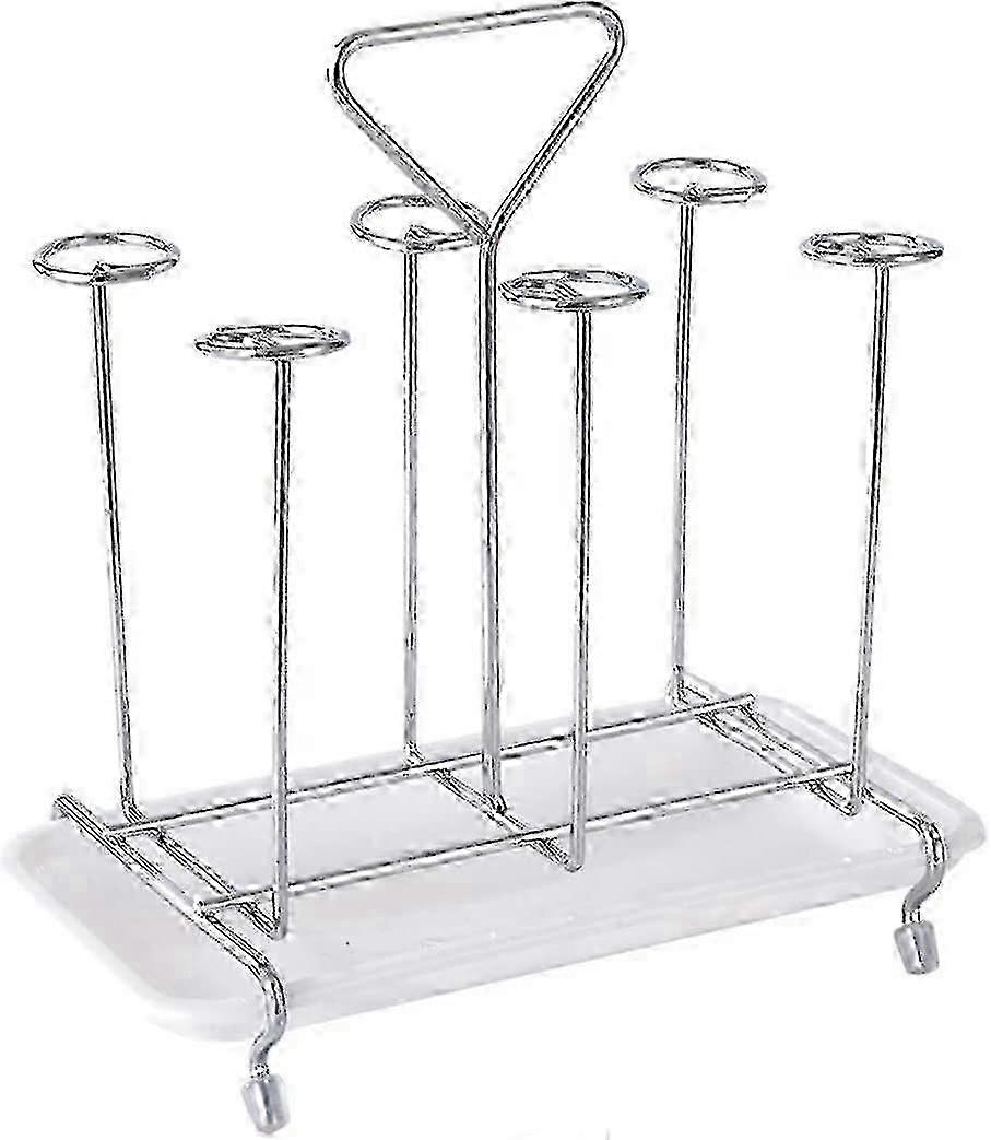 Bottle Rack Dish Rack Bottle Rack Cup Drying Rack Holds 6 Cups - Square Shape Walkbee Walkbee 3665 B