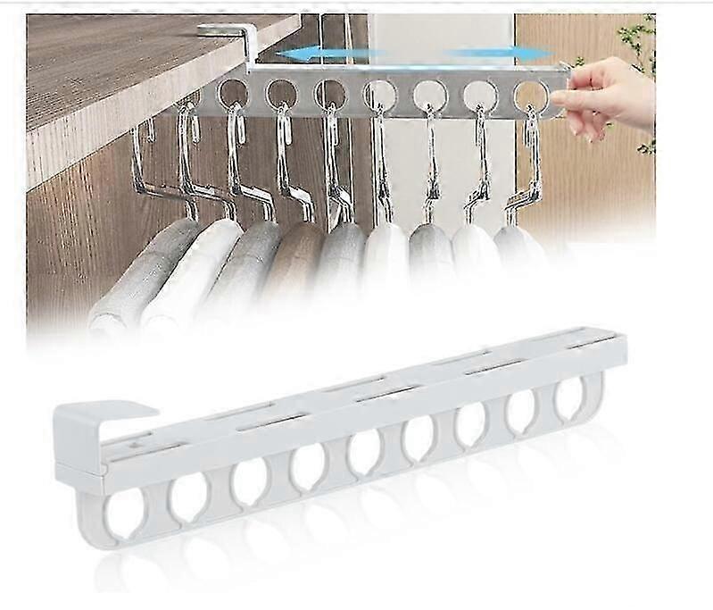 Pull-Out Type Retractable Clothes Rack,2024 Pull Out Closet Rod Without Drilling