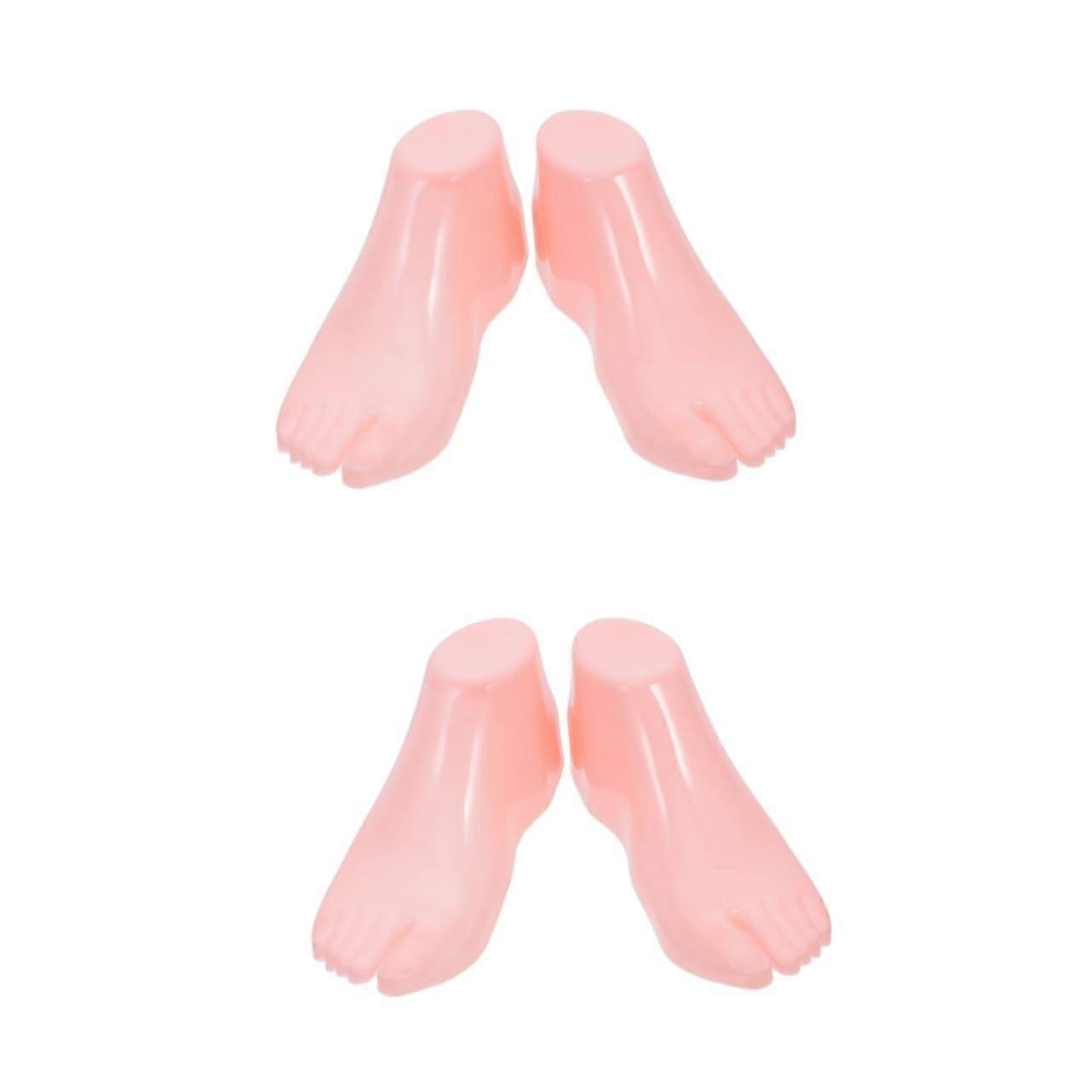 2pcs Shoe Display Stand Plastic Foot Mannequin for Socks Anklets Smooth Surface Durable Construction