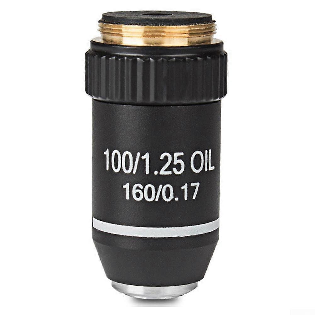 195 RMS 100X Achromatic Microscope Objective Lens for Biological Microscopes Bright Clear Imaging