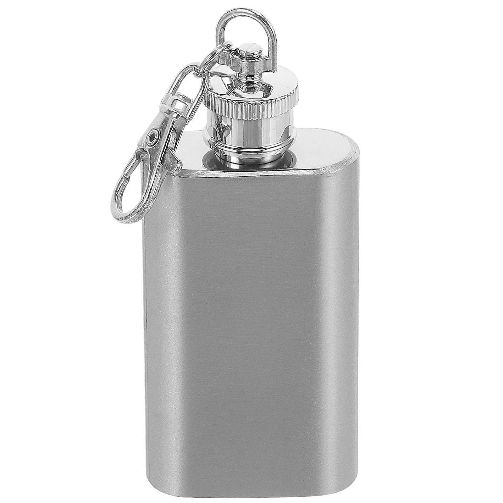 Whisky Flask Stainless Steel Hip Flask Leakproof Rustproof Waterproof Tiny Size Square Shape Design 1Pack