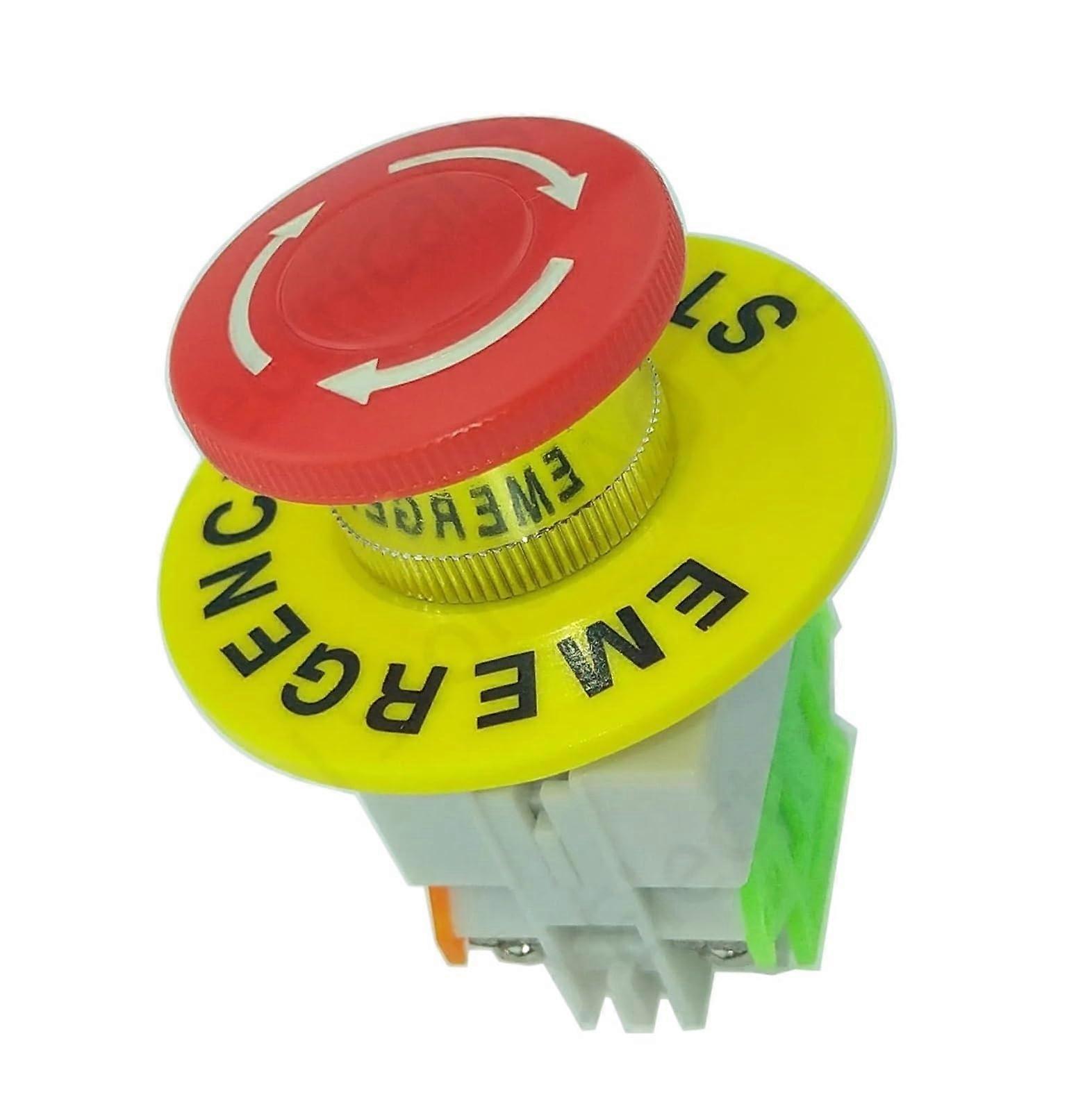 LAY37 Emergency Stop Switch Mushroom Push Button Latching Dual Contact AC 660V for Elevator