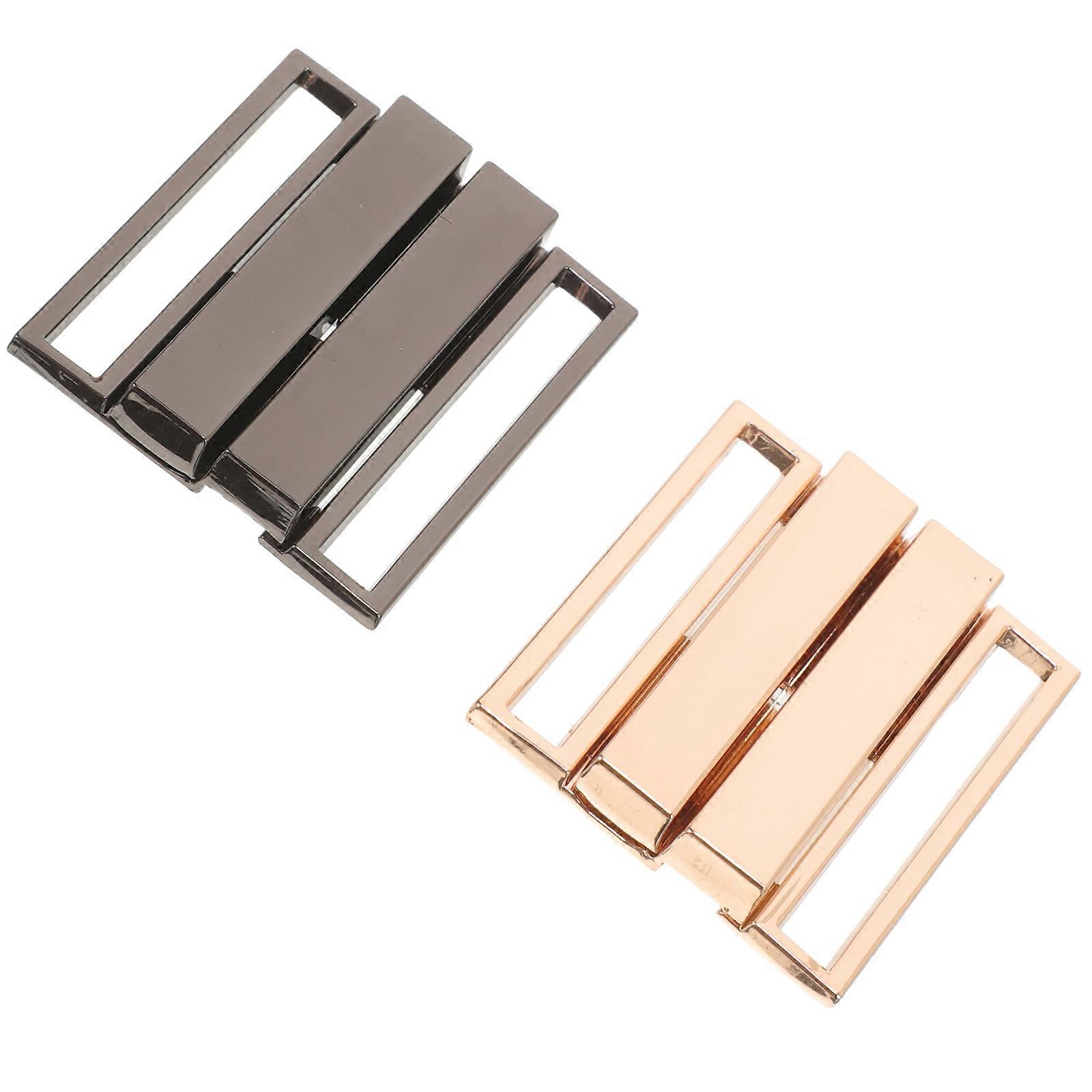 Coat Fasten Buckles Alloy 4x4x0.5cm 2Pcs