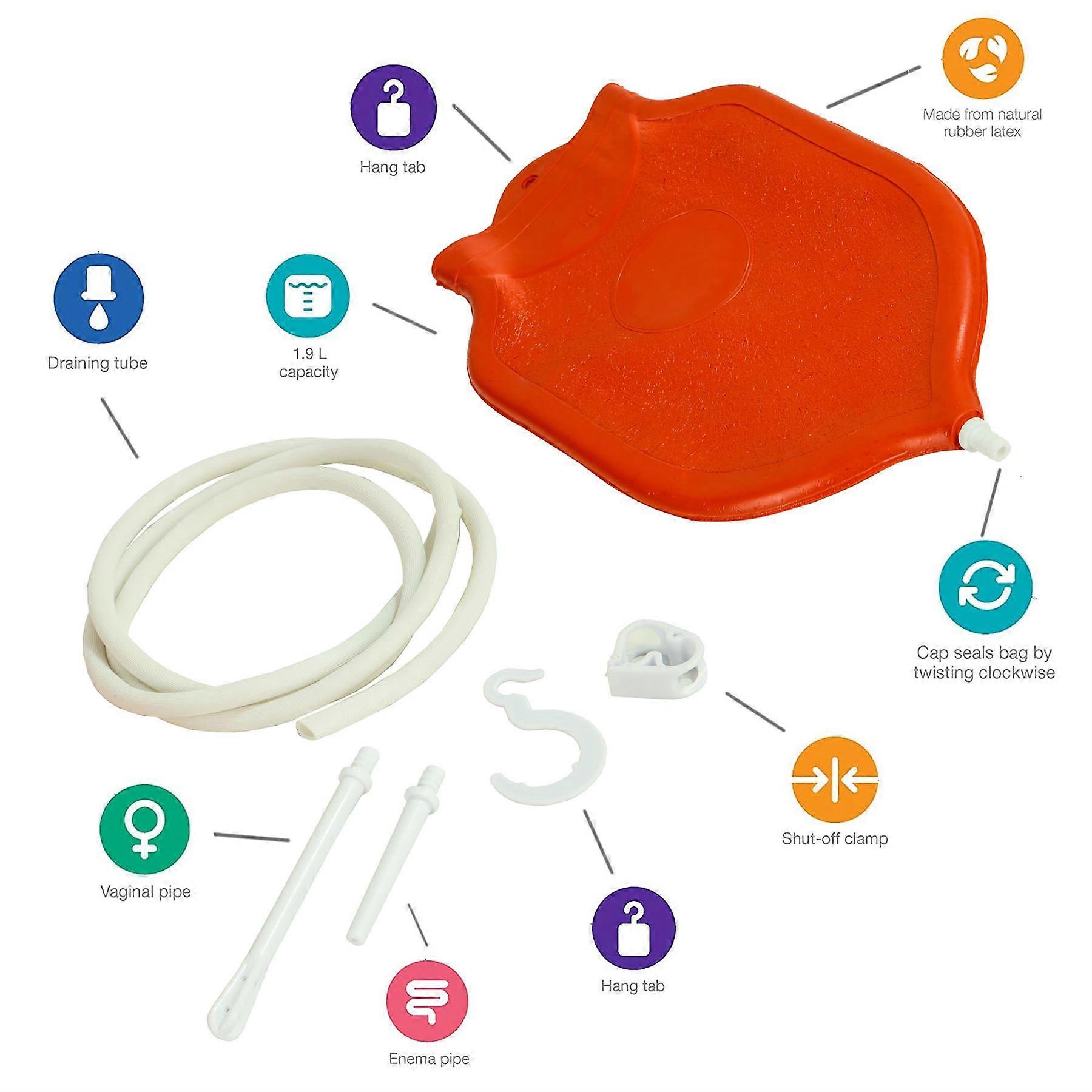 Anal Douche Travel Colonic Irrigation Portable Enema Vagina Health Kit - 2L