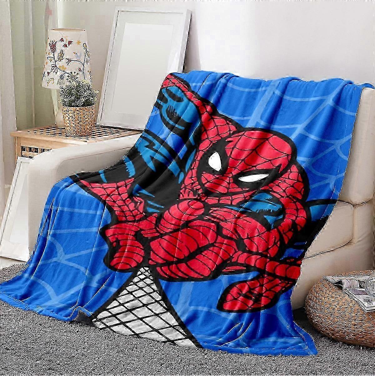 Polyester Flannel Cartoon Blanket - Spider-Man Digitally Printed Bed, Sofa & Air Conditioning Blanket for All Seasons