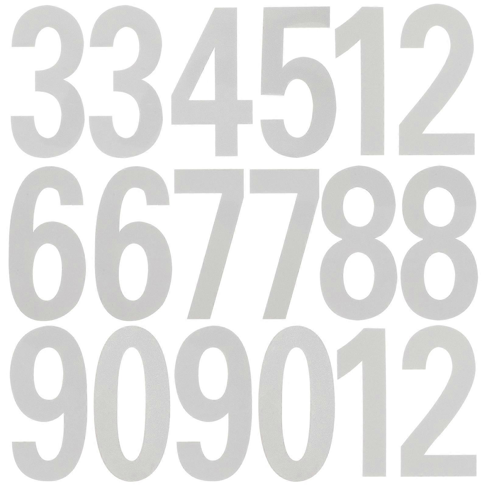 Digital Sticker Mailbox Number for Outdoor Durable Reflective 4 Sheets