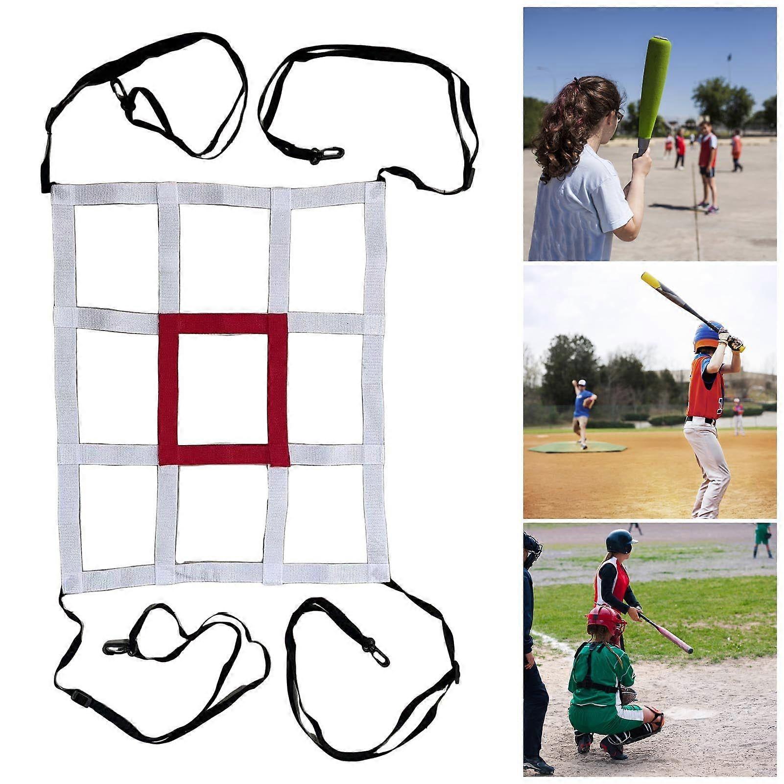Baseball Net Strike Zone Target Adjustable Simple Installation Softball Baseball Pitching Target Training Aid