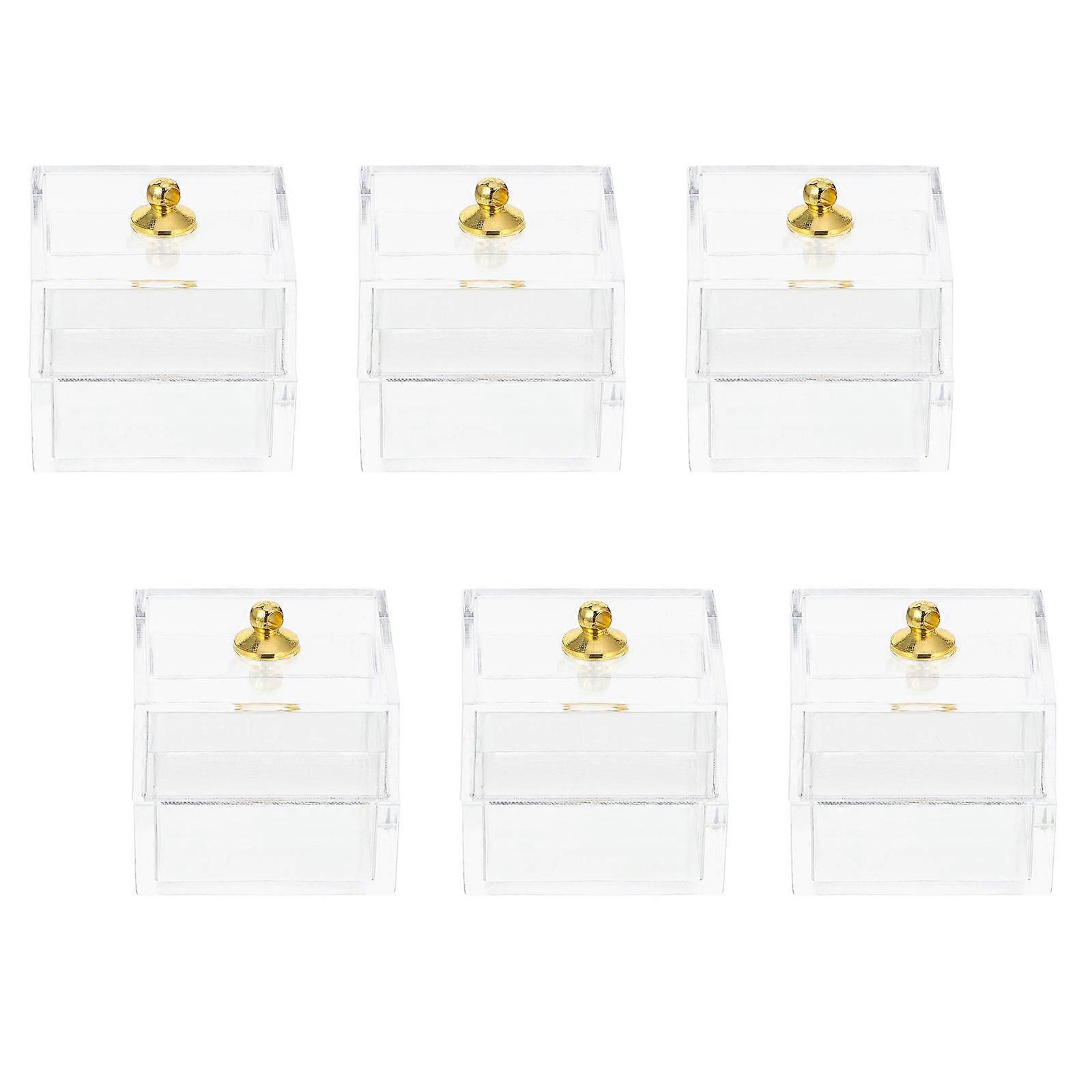 10Pcs Candy Display Box Plastic Storage Case Mini Adornment (Transparent)