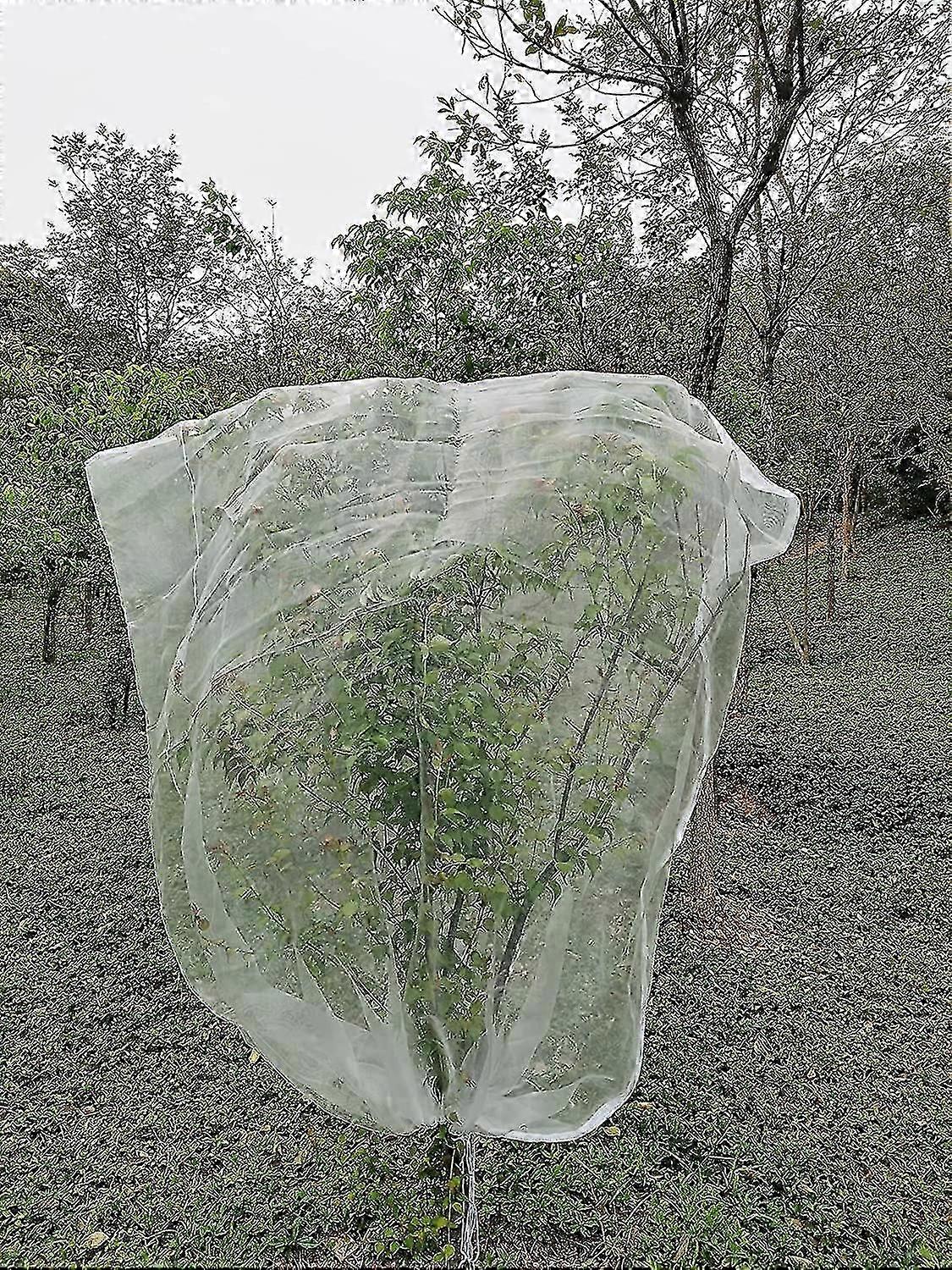 2 Pack Fruit Tree Netting 1m*1.5m, Fine Mesh Insect Netting with Drawstring-Excellent