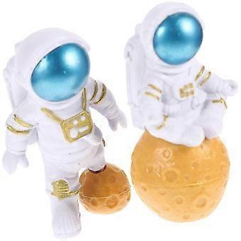 Akvarium Spacemen PVC Astronaut Pynt for Dekorasjon 2 stk Fisketankmodeller