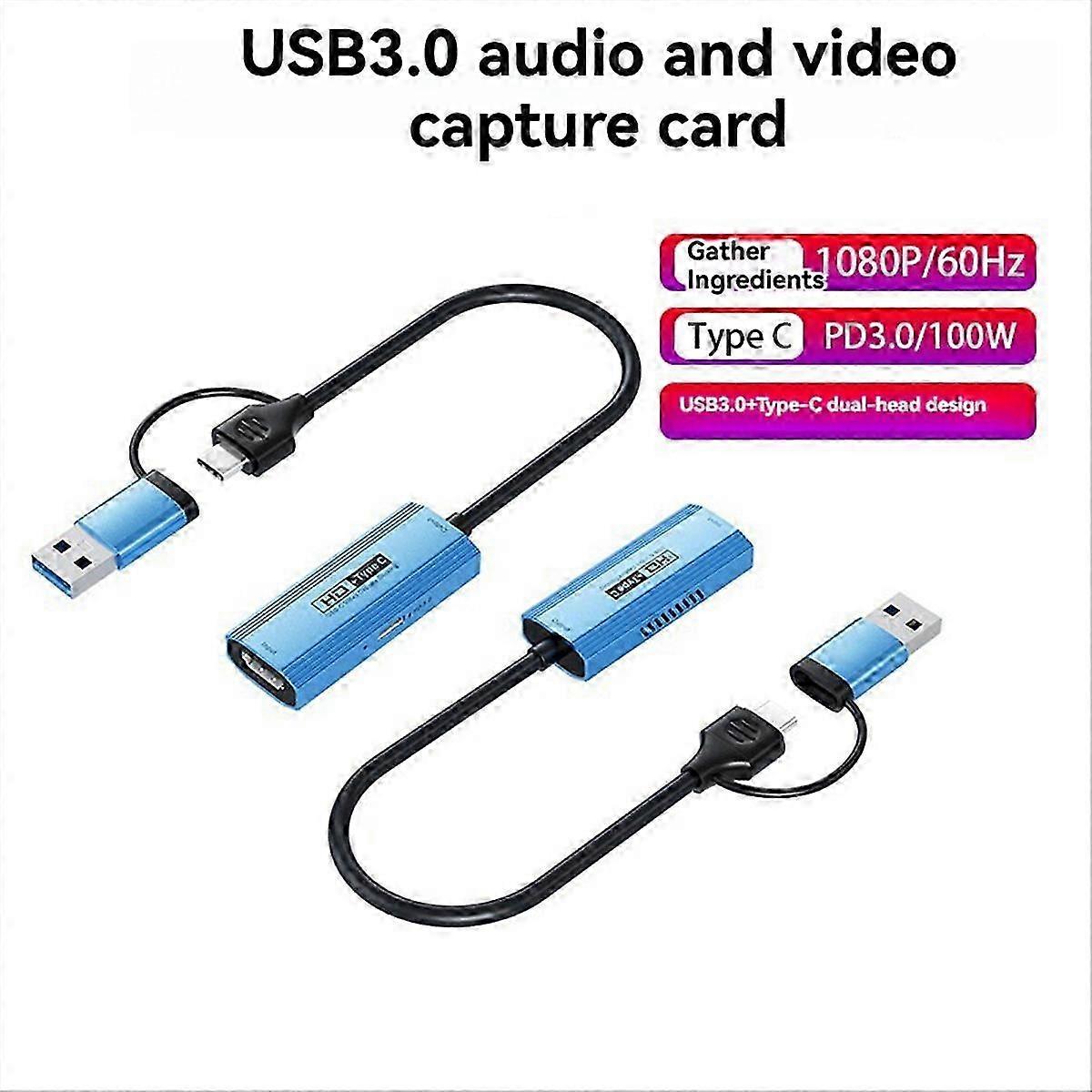 USB3.0&USB-C 1080P 4K30Hz Video Capture Docking