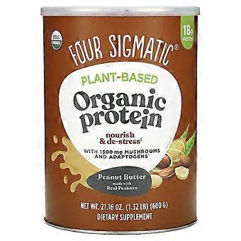 Four Sigmatic, Plant-Based Organic Protein with Mushrooms & Adaptogens, Peanut Butter, 1.32 lbs (600
