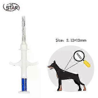 Shibingsheng 1pc 2.12*12 mm NFC Animal Microchip Syringe 13.56MHz ISO14443A Disposable rfid pet syringe, microchips for pet animal JH8