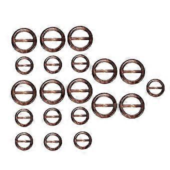 Clips para bufandas, chal, anillos redondos para bufandas, broches para bufandas de mujer, hebillas para camisetas, color chocolate, decorativos, 40 unidades
