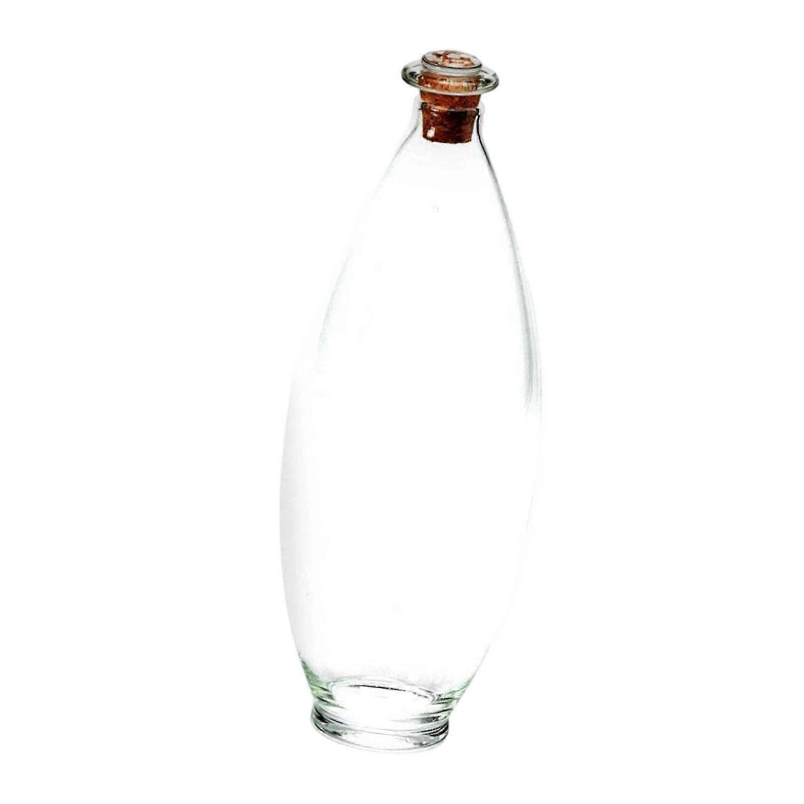 Glaswasserflasche, Eistee-Dekorationsvase mit Deckel, Milchglaskaraffe