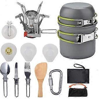 Durable Camping Kitchen Utensil Set with Carabiner - High-Quality Stainless Steel for Outdoor Cooking Adventures